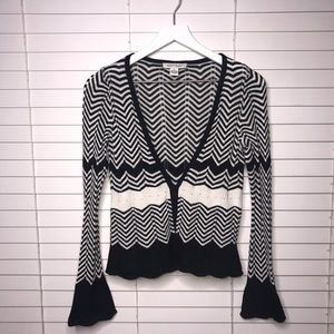 WHBM Zigzag Button Front Cardigan